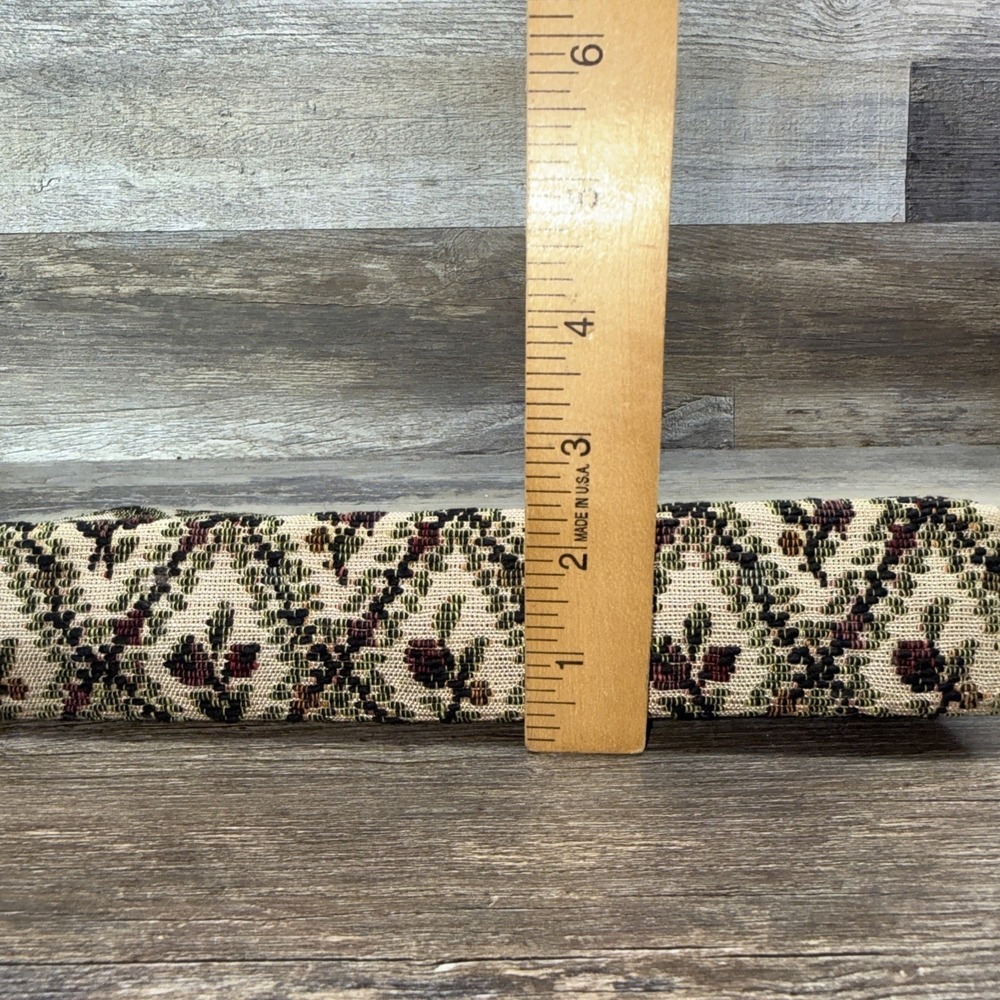 Vintage Petit Point Needlepoint Purse Tapestry Handbag Clutch Bag Floral Gold - Picture 9 of 12